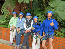 After finishing zipline