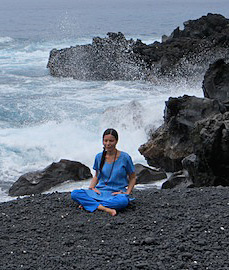 Diksha meditating Kona Hawaii