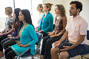 Meditation class session at The Expanding Light Retreat