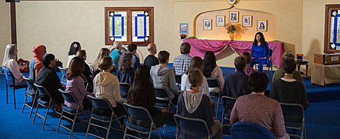 Meditation class session at The Expanding Light Retreat