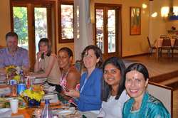 Ananda Meditation Teacher Training celebration dinner.