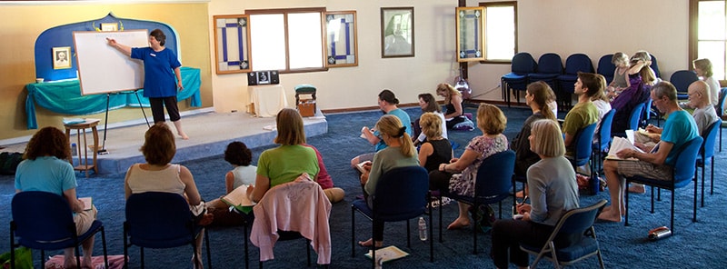 Mangala teaching Ayurveda at The Expanding Light Retreat