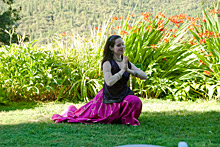 Avital dancing at the Crystal Hermitage Tea