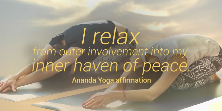 Ananda Yoga Affirmation with asana image