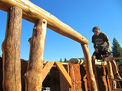 Timber Framing at the Wright Family Home. Click to see full image Timber Framing at the Wright Family Home