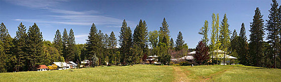 View of Expanding Light Retreat from the meadow