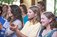 guests enjoying a class in the Expanding Light Temple