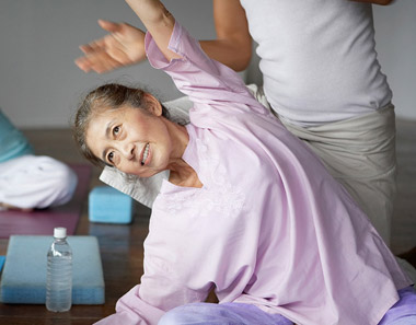 Gentle Yoga Class at The Expanding Light Retreat