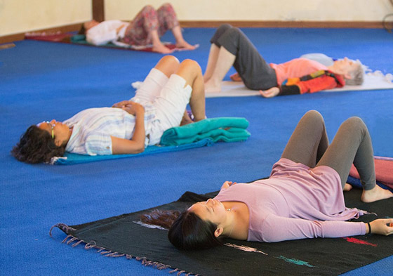 Gentle Yoga Super Relaxation poses at The Expanding Light Retreat