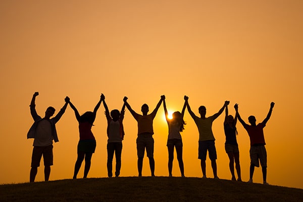 Karma Yoga spiritual interns during Raja Yoga Sunset group Karma Yoga spiritual interns during Raja Yoga Sunset group