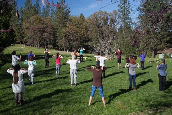 Karma Yoga spiritual interns during Sadhana Karma Yoga spiritual interns during Sadhana