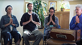 Karma Yoga spiritual interns during class Karma Yoga spiritual interns during class