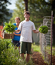 Interns at Ananda Farm