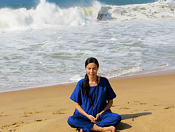 Meditating in Kerala