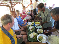 Houseboat lunch in Kerala