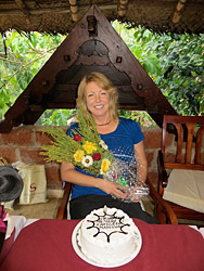 Mary with her birthday cake