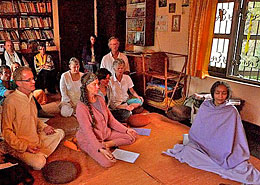 Meditating with Vanamali Devi