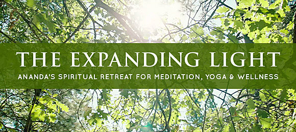 The Expanding Light Retreat, Northern California - Indra meditating in the Temple