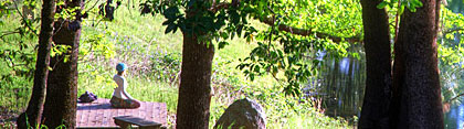 meditator at Lotus Lake