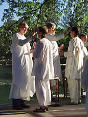 Blessing at a Kriya Initiation