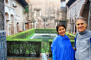 Pilgrimage Leaders in private garden