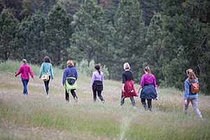 Walking meditation at The Expanding Light Retreat