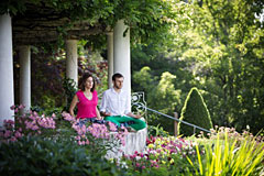 A couple meditating at Crystal Hermitage