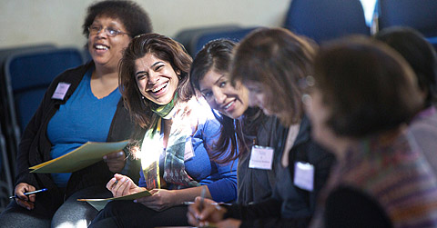 class smiles at The Expanding Light Retreat