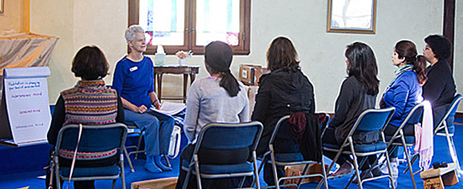 Mukti teaching at the Expanding Light Retreat