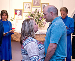 Renewing Ananda wedding vows in the Hermitage Chapel