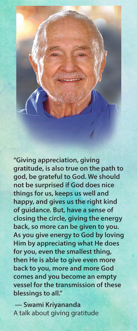 Giving appreciation