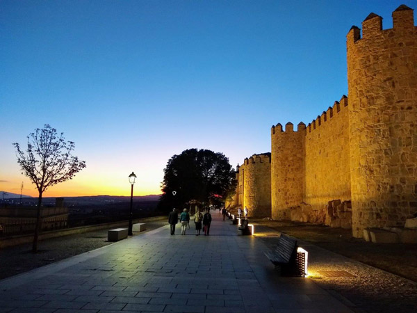 Avila-Walled City at Night - in Spain