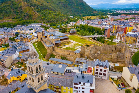 Ananda Spiritual Travels-Camino Pilgrimage-Ponferrada-from above