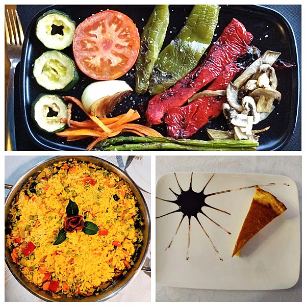 Group vegetable dinner in Santiago-Spain