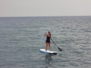 Karen on paddleboard