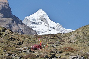 Caves above the village of Badrinath,India