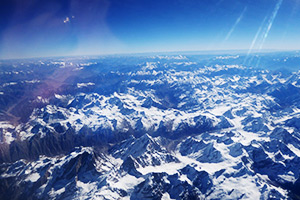 Aerial view of Ladakh, India
