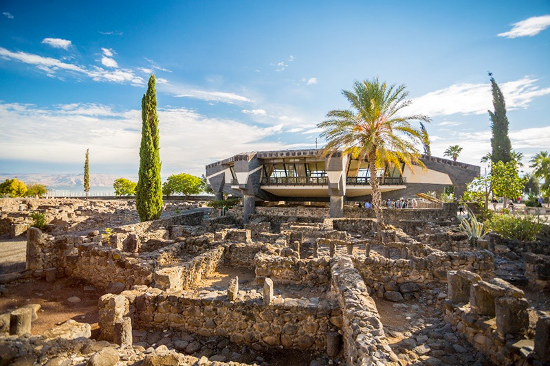 Contemporary church built over archeological area of St. Peters family home