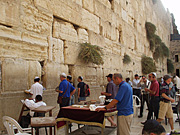 Men praying at Western Wall 