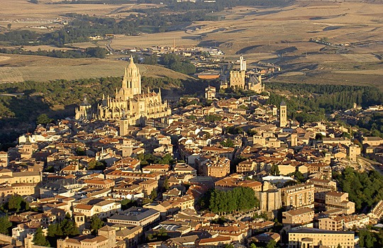 Segovia Spain from air