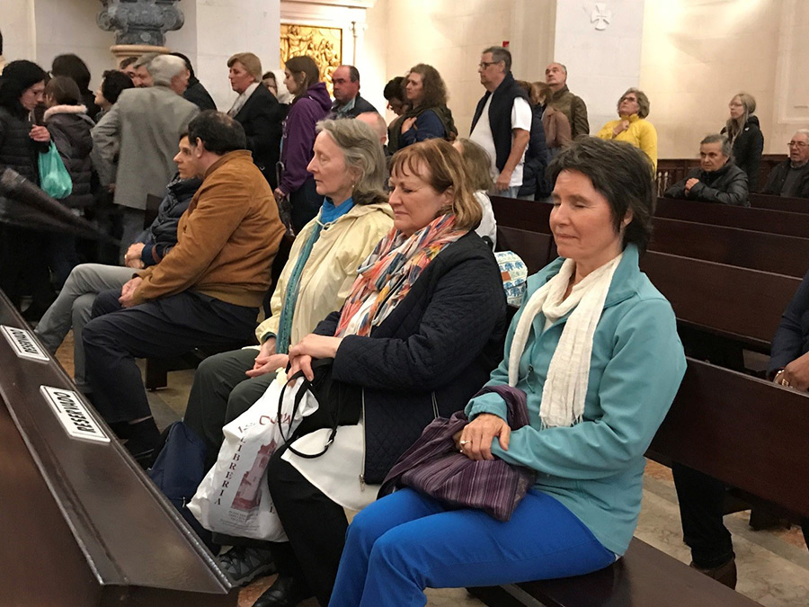 Pilgrims in Chapel of St.Teresa of Avila -