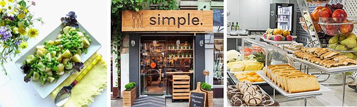 Tryptych of healthy food and restaraunts from The Expanding Light Pilgrimage to Spain